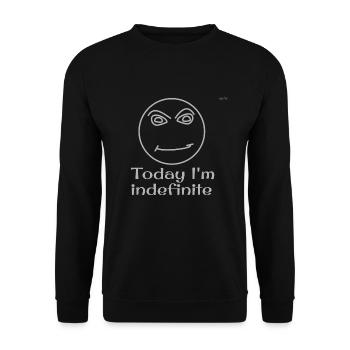 Indefinite emoticon - Unisex Sweatshirt - black - Front - Alina (178cm) & Michal (187cm)