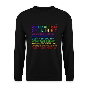 VISIBLE SPECTRUM OF LIGHT - Unisex Sweatshirt - black - Front - Alina (178cm) & Michal (187cm)