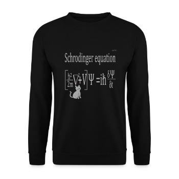 Schrödinger equation - Unisex Sweatshirt - black - Front - Alina (178cm) & Michal (187cm)