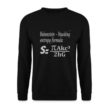 Bekenstein-Hawking entropy formula - Unisex Sweatshirt - black - Front - Alina (178cm) & Michal (187cm)