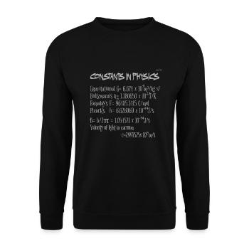 Constants in physics - Unisex Sweatshirt - black - Front - Alina (178cm) & Michal (187cm)
