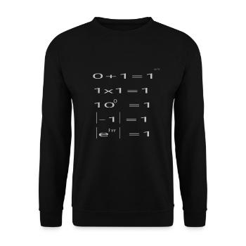 The number 1 - Unisex Sweatshirt - black - Front - Alina (178cm) & Michal (187cm)