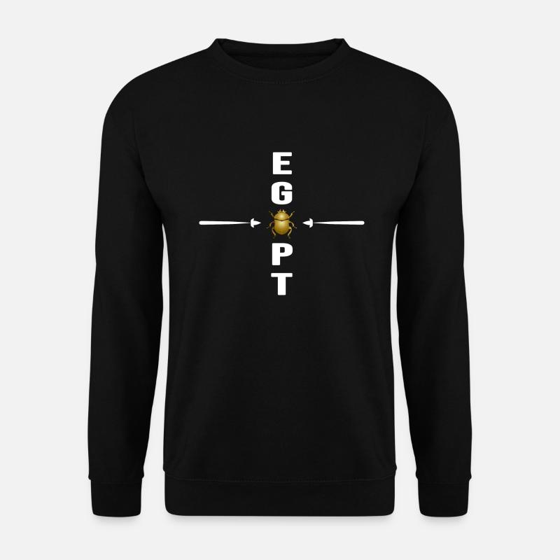 Egypt scarab hyroglyphs pyramid Egyptians - Unisex Sweatshirt - black