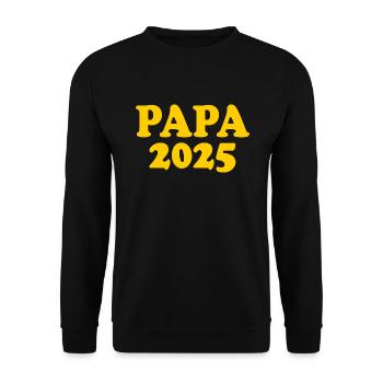 Papa 2025 - Unisex Sweatshirt - black - Front - Alina (178cm) & Michal (187cm)