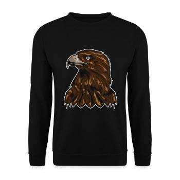 T-shirt Golden Eagle maintenant NOUVEAU sur le masque facial - Sweat-shirt Unisexe - noir - Devant - Alina (178cm) & Michal (187cm)
