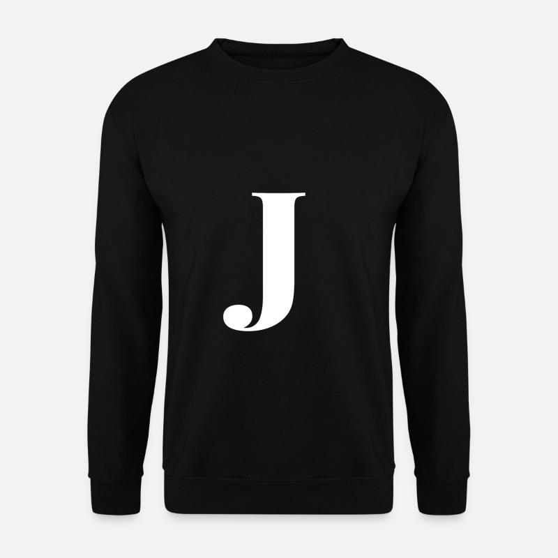 J Letter - Unisex Pullover - Schwarz