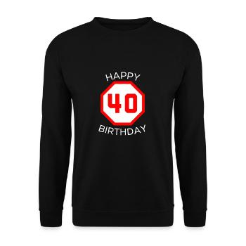 40e anniversaire - Sweat-shirt Unisexe - noir - Devant - Alina (178cm) & Michal (187cm)