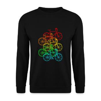 Fahrrad - Unisex Pullover - Schwarz - Vorne - Alina (178cm) & Michal (187cm)