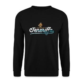 Teneriffa Vintage - Kanarische Inseln, Spanien - Unisex Pullover - Schwarz - Vorne - Alina (178cm) & Michal (187cm)