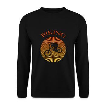 biking - Unisex Pullover - Schwarz - Vorne - Alina (178cm) & Michal (187cm)