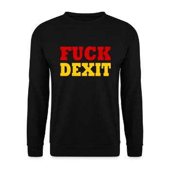 Fuck dexit - Unisex Pullover - Schwarz - Vorne - Alina (178cm) & Michal (187cm)