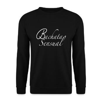 Bachata blanc sensuel - Danse shirt - Sweat-shirt Unisexe - noir - Devant - Alina (178cm) & Michal (187cm)