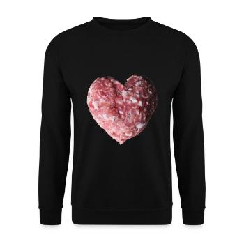 Mettherz - Unisex Pullover - Schwarz - Vorne - Alina (178cm) & Michal (187cm)