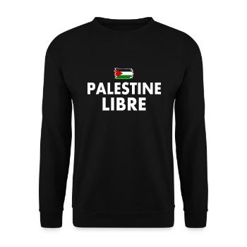 palestine libre - Sweat-shirt Unisexe - noir - Devant - Alina (178cm) & Michal (187cm)
