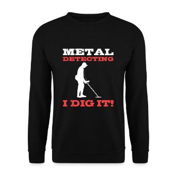Metalldetektor - Unisex Pullover - Schwarz - Vorne - Alina (178cm) & Michal (187cm)