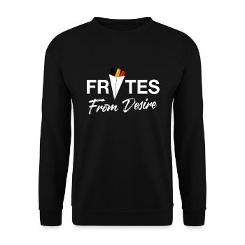 Frites From Desire - Sweat-shirt Unisexe - noir - Devant - Alina (178cm) & Michal (187cm)