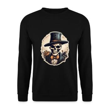 Halloween - Unisex Pullover - Schwarz - Vorne - Alina (178cm) & Michal (187cm)