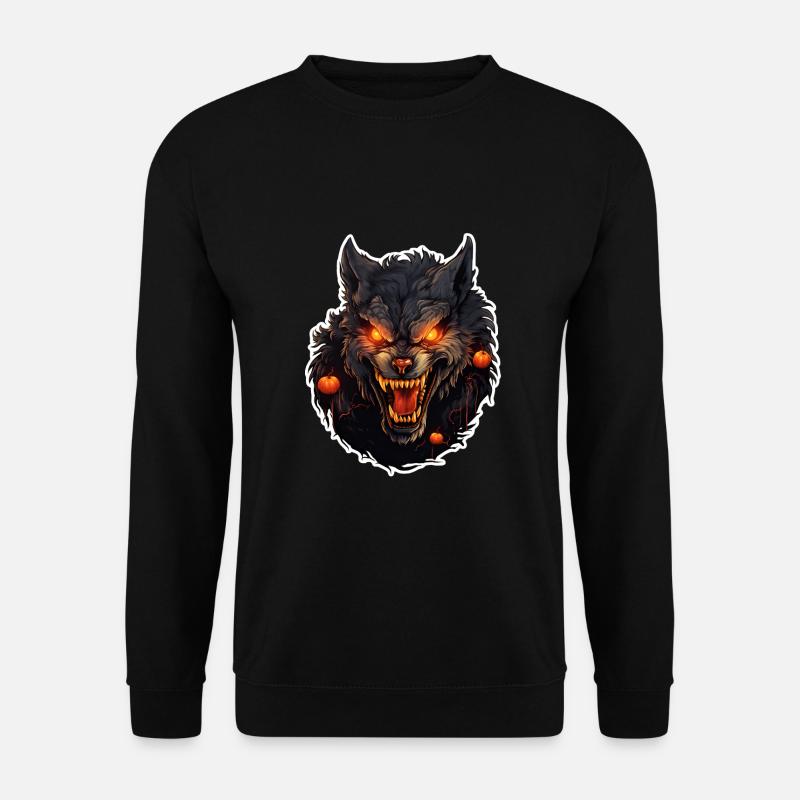 Werwolf mit Halloween - Unisex Pullover - Schwarz