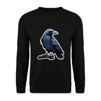 Crow Raven - Unisex Sweatshirt - black - Front - Alina (178cm) & Michal (187cm)