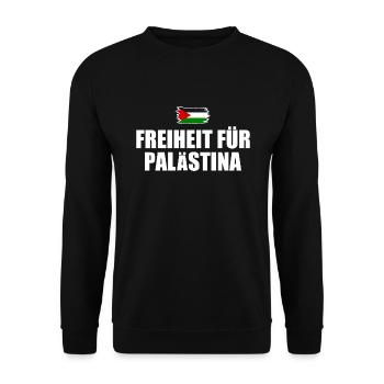 freiheit für palästina - Unisex Pullover - Schwarz - Vorne - Alina (178cm) & Michal (187cm)