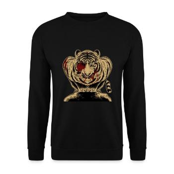 Tigre horreur monstre jungle halloween monstre - Sweat-shirt Unisexe - noir - Devant - Alina (178cm) & Michal (187cm)