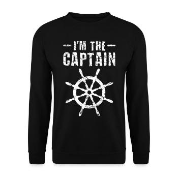 Je suis le capitaine marin marin - Sweat-shirt Unisexe - noir - Devant - Alina (178cm) & Michal (187cm)