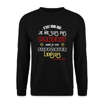 Lens football Parfait supporter Lensois Humour - Sweat-shirt Unisexe - noir - Devant - Alina (178cm) & Michal (187cm)