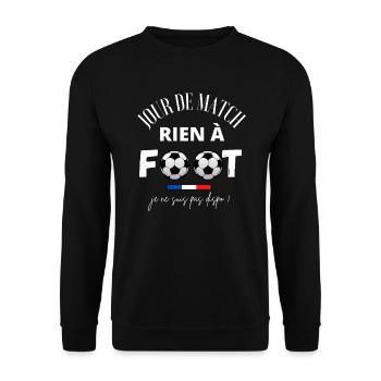 Humour football supporter, jour de match drôle - Sweat-shirt Unisexe - noir - Devant - Alina (178cm) & Michal (187cm)