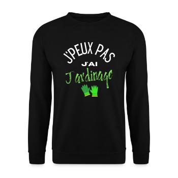 Jardinage humour drôle cadeau jardinier potager - Sweat-shirt Unisexe - noir - Devant - Alina (178cm) & Michal (187cm)