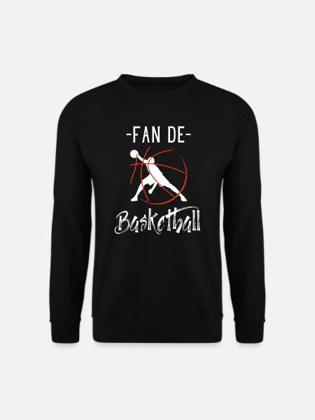 Cadeau basketteur fan de Basketball personnalisé - Sweat-shirt Unisexe - noir