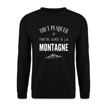 Montagne humour cadeau ski altitude randonnée - Sweat-shirt Unisexe - noir - Devant - Alina (178cm) & Michal (187cm)