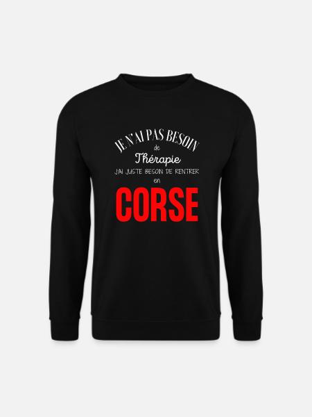 Corse Humour Cadeau Corse fier Corsica mon île - Sweat-shirt Unisexe - noir