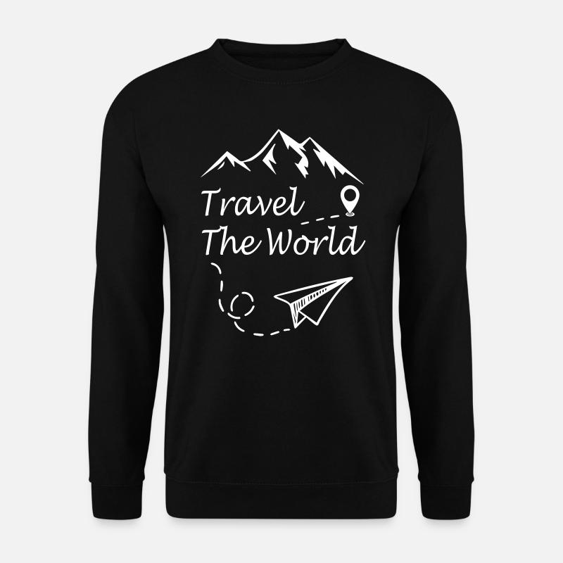 Travel The World - Unisex Pullover - Schwarz