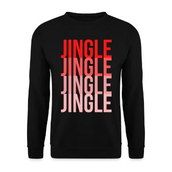 Weihnachts-Jingle Jingle - Unisex Pullover - Schwarz - Vorne - Alina (178cm) & Michal (187cm)
