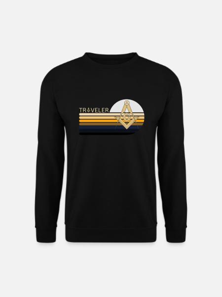 Freemasons Freemasonry Compass Tshirt - Unisex Sweatshirt - black