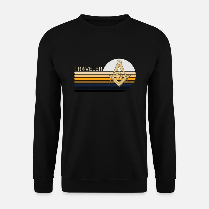 Freemasonry Freimaurer Travel Kompass - Unisex Pullover - Schwarz