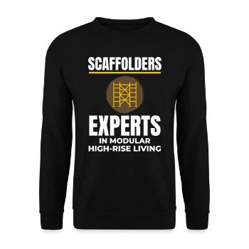 Scaffolder Scaffold Builder Scaffolding Platform - Unisex Sweatshirt - black - Front - Alina (178cm) & Michal (187cm)