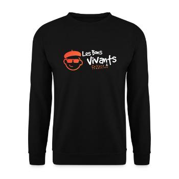 Les Bons Vivants - Sweat-shirt Unisexe - noir - Devant - Alina (178cm) & Michal (187cm)