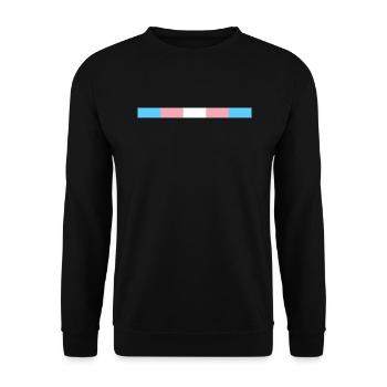 Drapeau discret de la fierté trans simplifié. - Sweat-shirt Unisexe - noir - Devant - Alina (178cm) & Michal (187cm)