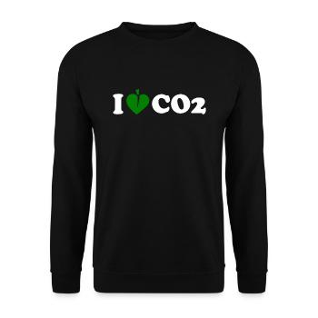 I love co2 - Unisex Sweatshirt - black - Front - Alina (178cm) & Michal (187cm)