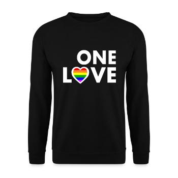 One love - Unisex Sweatshirt - black - Front - Alina (178cm) & Michal (187cm)