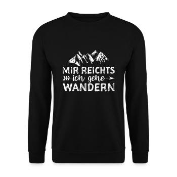Mir Reichts Ich Gehe Wandern - Wandern - Unisex Pullover - Schwarz - Vorne - Alina (178cm) & Michal (187cm)