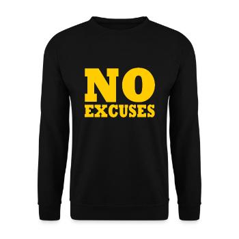 No excuses - Unisex Sweatshirt - black - Front - Alina (178cm) & Michal (187cm)