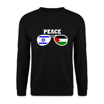 Free Palestine Israel peace - Sweat-shirt Unisexe - noir - Devant - Alina (178cm) & Michal (187cm)