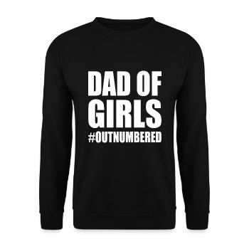 Dad of girls outnumbered - Sweat-shirt Unisexe - noir - Devant - Alina (178cm) & Michal (187cm)