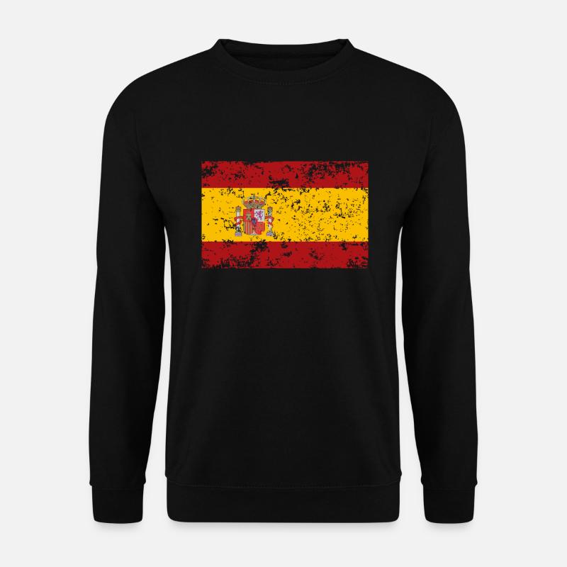 Drapeau de l’Espagne, effet usé - Sweat-shirt Unisexe - noir