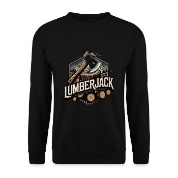 Lumberjacks chopping wood as foresters - Unisex Sweatshirt - black - Front - Alina (178cm) & Michal (187cm)