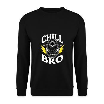 Gorilla Monkey Chill Bro - Cool Gorilla - Sweat-shirt Unisexe - noir - Devant - Alina (178cm) & Michal (187cm)