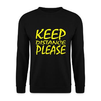 social distancing - Unisex Sweatshirt - black - Front - Alina (178cm) & Michal (187cm)