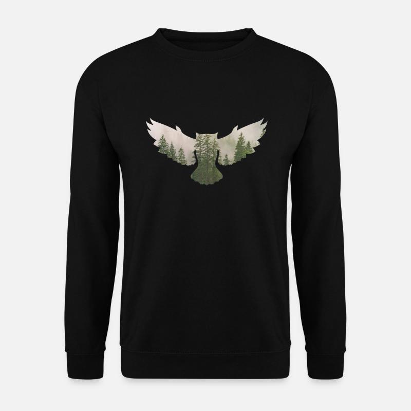 wald 3 in eule - Unisex Pullover - Schwarz